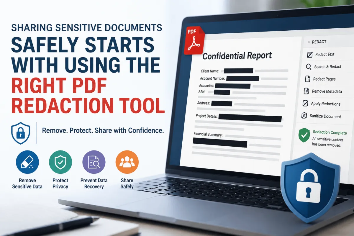 Sharing Sensitive Documents Safely Starts With Using the Right PDF Redaction Tool