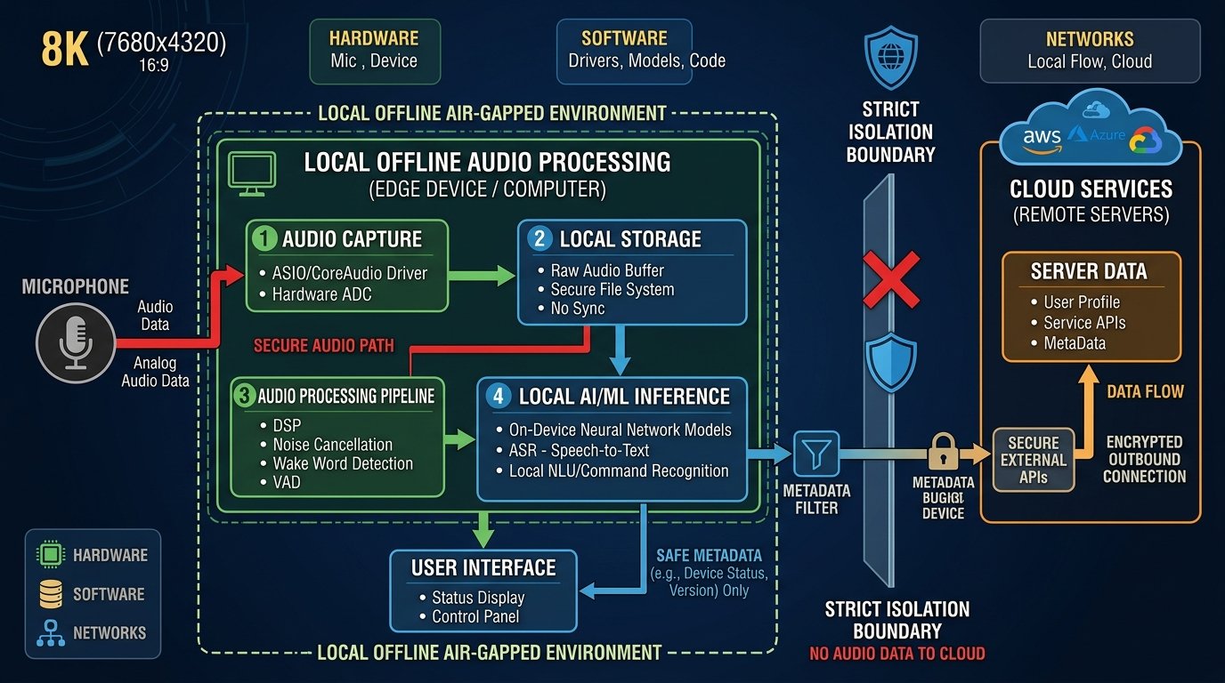 Meetily Local Offline Audio Processing Architecture Diagram